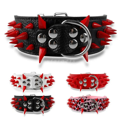 Spiked Leather Dog Collar