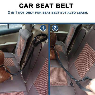 2-in-1 Doggy Seatbelt and Short Lead