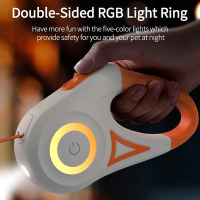 5M Retractable Dog Lead With LED Torch