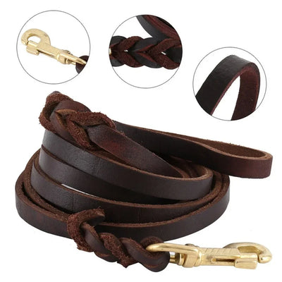 Genuine Leather Dog Leash