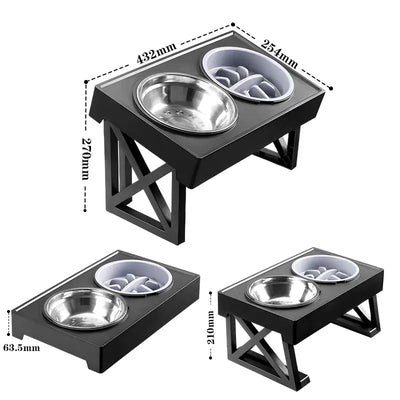 Elevated Bowls With Slow feeder